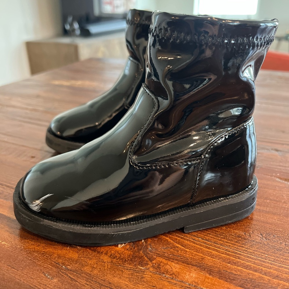 Zara Kids Glossy Black Boots